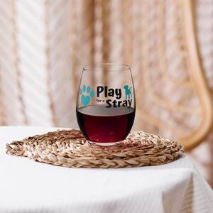 Stemless wine glass